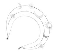 FRCOLOR Couronne de Déesse Grecque Argentée Bandeau Cheveux et Lune Fait Main Accessoire et Élégant pour Femme Fête Mariage Anniversaire