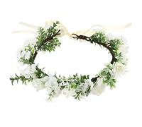 FRCOLOR Couronne De Fleurs Élégante Pour Femmes Accessoire De Mariage Ajustable Pour Mariée Et Demoiselles Honneur Rose Pour Photos Et Événements Spéciaux