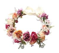 FRCOLOR Couronne de Fleurs et Confortable pour Mariage et Fête Accessoire de Tête pour Mariée Bandeau Photo pour Cosplay et