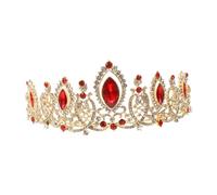 FRCOLOR Couronne De Mariée Couvre-chefs De Mariée Diadème De Diamant Accessoires De Cheveux De Mariée Coiffure Femme Approvisionnement à Cheveux Coiffure Alliage Rouge