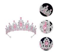 FRCOLOR Couronne de Princesse Diadème Élégant pour Mariages Quinceañeras et Fêtes Rose