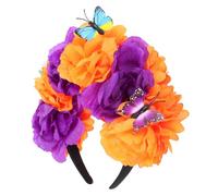 FRCOLOR Couronne De Roses Bandeau De Fleurs Accessoire Capillaire Pour Cosplay Fête Mexicaine Pour Femmes Et Filles