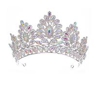 FRCOLOR couronne exagérée de diamant ab Kit de fabrication de bracelets en perles d'argile diadème de la reine du bal robe soiree robe de soiree décoration couronne de strass en alliage