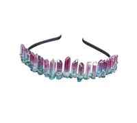 FRCOLOR Couronne Quartz Rose Et Vert Bandeau Élégant Et Accessoire De Cheveux Brillant Et Délicat Parfait Pour Et