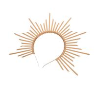 FRCOLOR Couronne Royal à Pointes Diadème Soleil pour Femmes Accessoire de Coiffure Vintage pour Mariage Cosplay Fée et Halloween