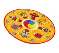 FRCOLOR Coussin Design Compact, Facile à Transporter Jaune en Tissu Broderie Délicate pour Bol Chantant Bouddhiste pour Contemplation et Relaxation
