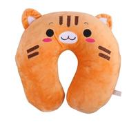 FRCOLOR Coussin Repose Tête Chat Doux Peluche U Forme de Chat Oreiller Nuque Confortable pour Dormir Accessoire Voiture Relaxant Coussin Décoratif Mignon pour Détente et Voyage