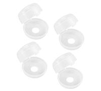 FRCOLOR Couvercles de Boutons de Cuisinière à Gaz 4pcs en Plastique Blanc Résistants à L'usure pour Protection Garçon et Filles la Cuisine Sécurisée