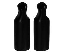 FRCOLOR Couvercles de Robinet à Bière Noirs en Plastique Réutilisables, Lot de 2 Pièces, Protection Anti-goutte et Anti-poussière pour Robinets de Bière