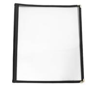 FRCOLOR Couverture de Menu A4 Transparente en Pvc Souple Protège-recettes 3 Volets pour Restaurant, Café et Bar Porte-menu Solide, Incassable et Accessoire Professionnel pour Classeur