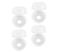 FRCOLOR Couvre-boutons Protection Résistante à L'usure en Plastique Blanc Lot de 4 pour Cuisinière et Four Sécurité Garçon et Filles Cuisine