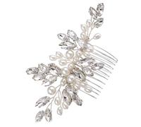 FRCOLOR couvre-chef de mariée hair charms hair toppers cheveux de mariage fleurs mariées décoration mariage pinces à cheveux peigne côté x décor de de x cristal blanche