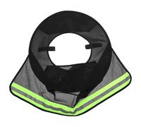 FRCOLOR Couvre-Jante de Casque de Chantier Noir avec Bandes Réfléchissantes, Tissu Respirant et Résistant à l'usure pour Protection Solaire sur Chantiers