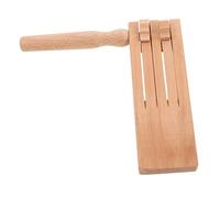 FRCOLOR Crécelle Bois Naturelle à Double Rangée Instrument de Musique Éducatif pour Garçon Fille Sonore à Cliquet pour Événements Fêtes et Développement Rythme