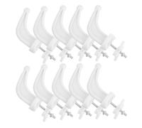 FRCOLOR Crochets Blancs Séchage Rapide en Plastique Lot de 10 Installation Facile pour Radiateur Sèche-serviettes pour Salle de Bain Cuisine