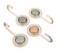 FRCOLOR Crochets Muraux Adhésifs sans Perçage 4pcs Design Élégant en Strass en Plastique Couleur Aléatoire pour Serviettes et Vêtements Salles de Bain et Cuisines