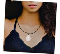 FRCOLOR Crystal Teardrop Pendant Handmade Polished Meditation Stone For Yoga And Jewelry Crafting