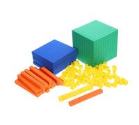 FRCOLOR Cubes Mathématiques EVA pour Éducation Primaire Modèle Décimal à Trois Niveaux Blocs de Calcul Stables et Sécurisés pour Stimulation Logique et Créativité des Garçon Fille