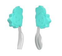 FRCOLOR Cuillère Silicone Garçon Fille Ergonomique Style Aléatoire Menthe Couvert Garçon Fille Sûr pour Apprendre à Manger Autonomie