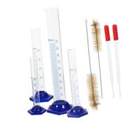 FRCOLOR Cylindre Gradué Verre De Éprouvette Doseur Pour Liquide Avec Brosse De Nettoyage Pour Éprouvette