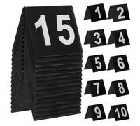 FRCOLOR de Numéro de Table Noir en Acrylique Lot de 15 Résistant et Facile à Nettoyer et pour Décorations de Scène de Crime Fêtes Détective