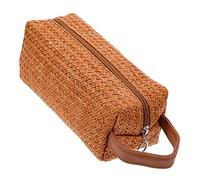 FRCOLOR De Rangement Cosmétique Grand Cosmétique Liquide De Voyage Trousse Douane Toilettes Se Maquiller des Produits Articles De Toilette Poche Para Paille Brown