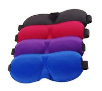 FRCOLOR De Sommeil 3d Lot De 4 Pièces Violet Noir Rouge Bleu Tissu Occultant Pour Nuit Détente Voyage Yeux Homme Femme