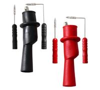 FRCOLOR de Test Multimètre Non Destructive à Broches Fines Pinces Crocodile en Acier Kit de Cordons pour Test d'Isolation Automobile Fil Flexible pour Mesures Précises et Prolongées