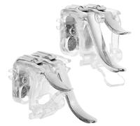 FRCOLOR Déclencheur de Jeu Mobile Argenté en Abs et Caoutchouc, Manette Portable Légère pour Téléphone, Paire de Contrôleurs Tactiles pour Tir et Visée en Jeu