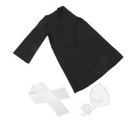 FRCOLOR Déguisement Juge Garçon Fille avec Perruque Costume Rôle Avocat et Juge pour Fête Jeu Éducatif et Cosplay Recommandée Uniforme Judiciaire pour Garçon
