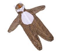FRCOLOR Déguisement Léopard Garçon et Filles M 110-120 CM Combinaison Intégrale Imprimée en Tissu Respirant Tenue Animalier pour Fête D’Halloween Spectacle Scolaire et Jeux de Rôle