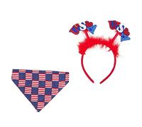 FRCOLOR Déguisement Pour Animaux De Compagnie Pour Le Jour De L'indépendance Des États-unis Costume Élégant Avec -tête Et Foulard