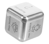 FRCOLOR Dés de Décision Alimentaire Acier Inoxydable Jeu Pratique pour Surmonter Hésitation et Explorer de Nouvelles Saveurs