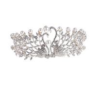 FRCOLOR Diadème De Mariée En Strass Coiffe De Bal De Mariage Bandeaux Pour Perruques Bandeau De Diadème Vintage Couronne De Princesse Coiffe De Perles Bandeau De Perles Matériau En