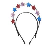 FRCOLOR Diadème Étoilé Scintillant Pour Jour De Indépendance Accessoire De Coiffure Double Avec Glitter Pour Événements Festifs Et Célébrations Patriotiques