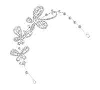 FRCOLOR Diadème Strass Bandeau de mariage bandeau strass coiffe lumineuse bandeau femme hair charms hair toppers décor de cheveux de couvre-chef de mariée alliage Silver