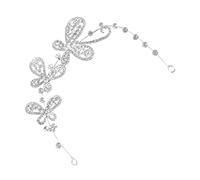 FRCOLOR Diadème Strass décor de galette décorations fenêtre de jour faire la fête film hair charms hair toppers Cerceau de cheveux en cristal couvre-chef de mariée alliage Silver