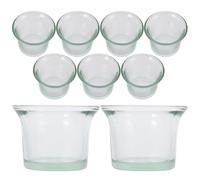 FRCOLOR Distributeur Suspendu pour Oiseaux en Verre 9 Pièces, Solution d'alimentation Polyvalente et Facile à Retirer, pour Jardin et Patio