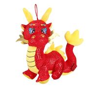 FRCOLOR Dragon Mascot Décor Rouge et Or pour Nouvel an Chinois Festive pour Maison Bureau et Fête