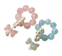 FRCOLOR Dragonne de Téléphone en Perles Acryliques 2Pcs et Confortable Design Unique Pratique pour Clés et Décoration de Paquet à Main pour Femmes