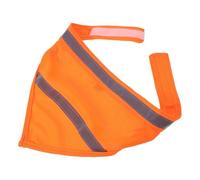 FRCOLOR Écharpe Réfléchissante pour Chien M Fluorescente Orange, Bandana de Sécurité à Scratch, Accessoire Extérieur pour Promenades Nocturnes, Bavoir Confortable et Visible pour Animaux