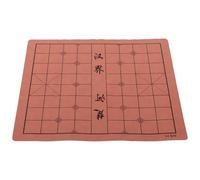 FRCOLOR Échiquier Pliable en Cuir Marron Lignes Claires, Jeu D'échecs Traditionnel Double Face, Accessoire Pratique pour Parties à Domicile Voyage Couleur Aléatoire