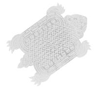 FRCOLOR Écusson Amulette Tortue Trésor en Métal Solide, Petit Format Argenté, Décoration Mystique pour Téléphone Portable, Breloque Amulette, Ornement de Coque, Accessoire Chance