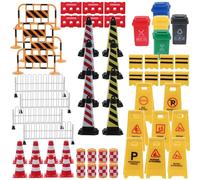 FRCOLOR Éducatif Mini Panneaux de Signalisation Routière Pédagogique Garçon Fille Simulation Scènes Circulation pour Apprentissage Sécurité Routière