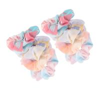 FRCOLOR Élastiques À Dégradé De Couleurs Pour Queue De Cheval Doux Et Confortables Accessoires Pour Cheveux Tie-dye Pour Femmes Couleur Aléatoire
