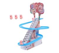 FRCOLOR Électrique Piste avec LED et Musique pour Garçon Fille Circuit Escalade et Toboggan Créatif pour Coordination Main Œil Ensemble Ludique Intérieur avec Lumières Clignotantes