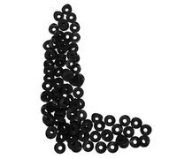 FRCOLOR Embouts de Fixation Plastique Noirs pour Tubes de Déambulateur 19mm X 6mm, 100 Pièces, Bouchons de Tube pour Fauteuil Roulant, Accessoires de Maintien Stables et Anti-vibrations,
