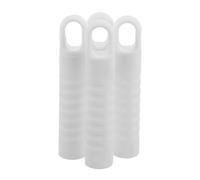 FRCOLOR Embouts Plats Antidérapants pour Manche de Balai 25 Mm, Kit 4 Pièces Blanches Boucle Suspendre, Accessoires de Remplacement pour Nettoyage Domestique et Professionnel,