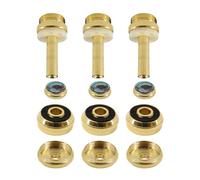 FRCOLOR Ensemble 12 Pièces Boutons de Trompette Dorés Boucles de Piston Colorées Petit Format Accessoires Réparation Trompette Fournitures Musicales pour Musiciens Usage Pratique