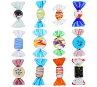 FRCOLOR Ensemble de 12 Bonbons en Verre Coloré Ornement Élégant pour Décoration de Table Stable Chambre ou Salle à Manger Plusieurs styles